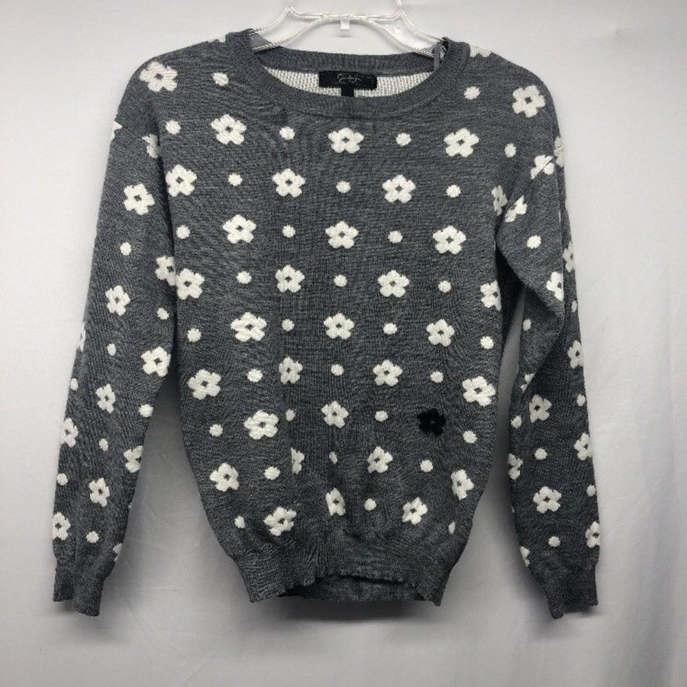 Jessica-Simpson-Gray-Long-Sleeve-Shirt-Size-xs